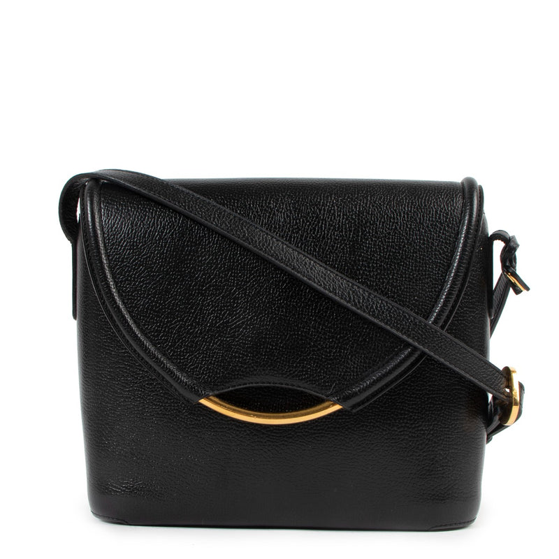 Delvaux Eclair Black Jumping Leather Crossbody Bag