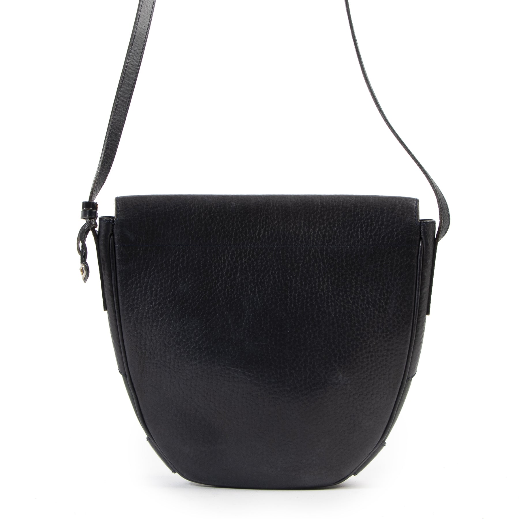 Authentic secondhand Delvaux Blue Bicolor Leather Crossbody Bag designer bags fashion luxury vintage webshop safe secure online shopping