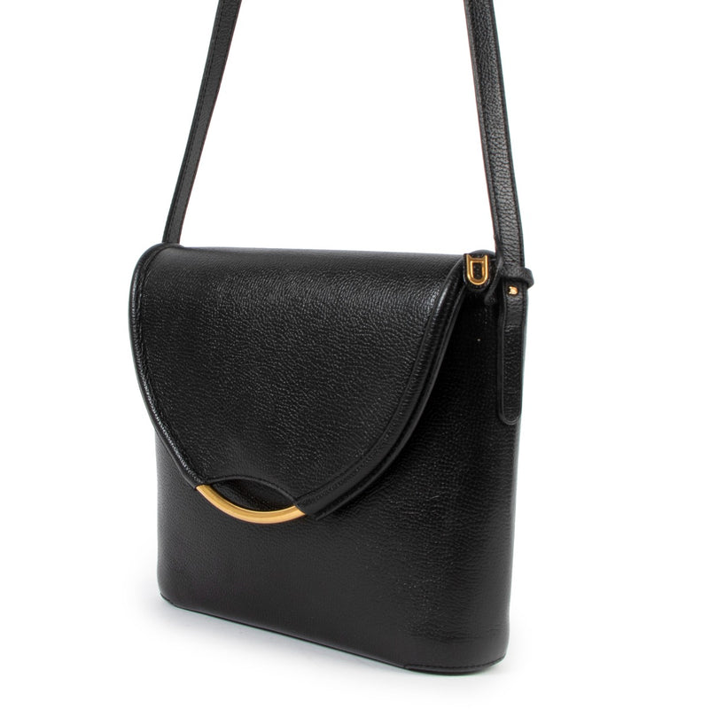 Delvaux Eclair Black Jumping Leather Crossbody Bag