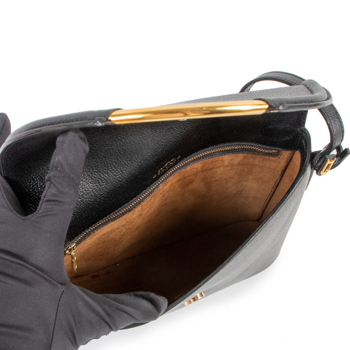 Sac bandoulière Delvaux Eclair en cuir Jumping noir
