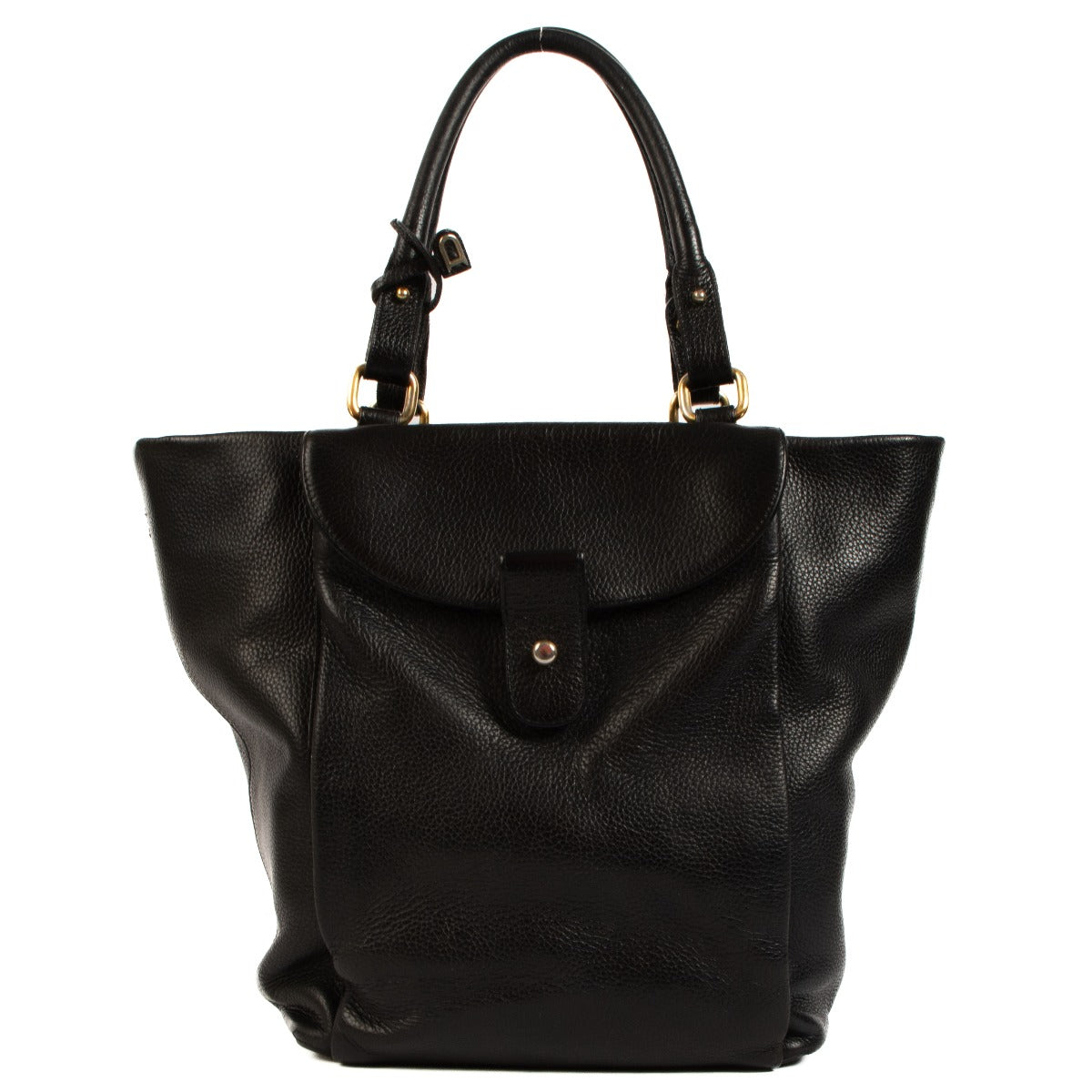 Delvaux Zwart Leren Meli-Melo Tas