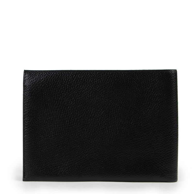 Shop safe online at Labellov in Antwerp this 100% authentic second hand Delvaux Black Leather Flap Wallet