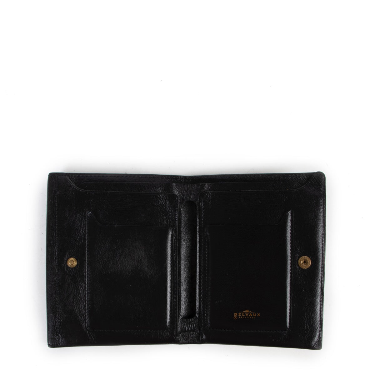 Shop safe online at Labellov in Antwerp this 100% authentic second hand Delvaux Black Leather Wallet