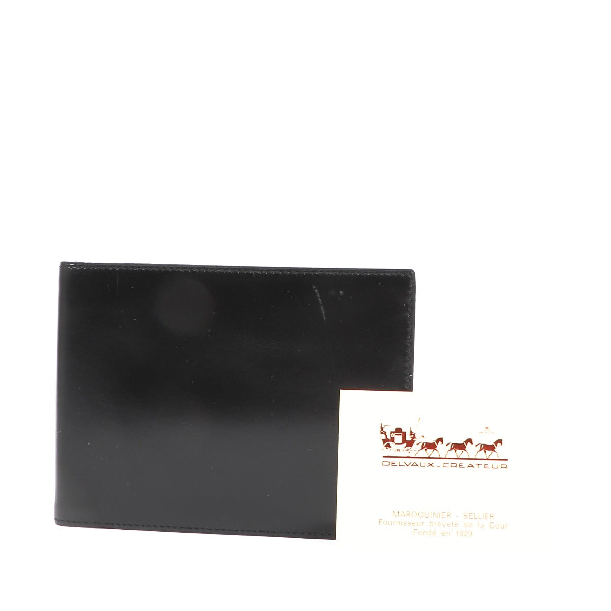 Delvaux Black Box Calf Bi-fold Wallet