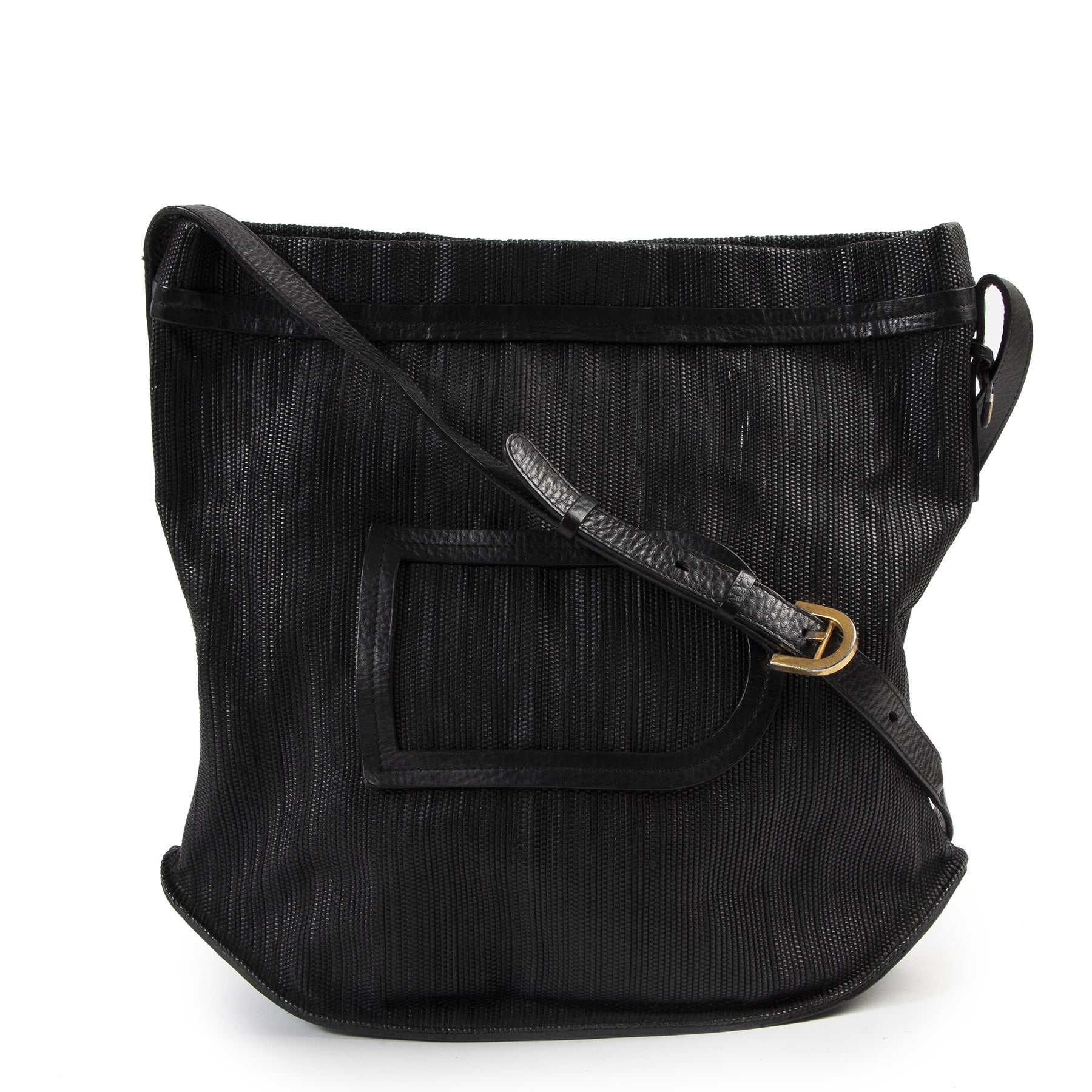 acheter en ligne seconde main Delvaux Black Toile De Cuir Le Pin