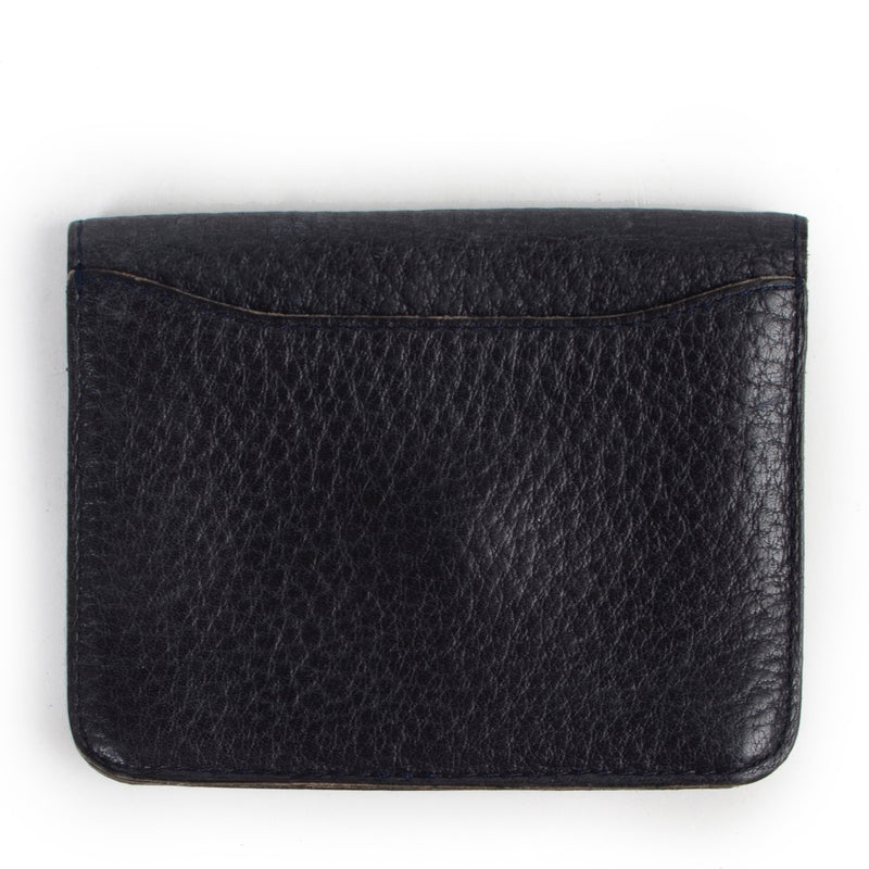 Shop safe online at Labellov in Antwerp this 100% authentic second hand Delvaux Dark Blue Toile De Cuir Wallet