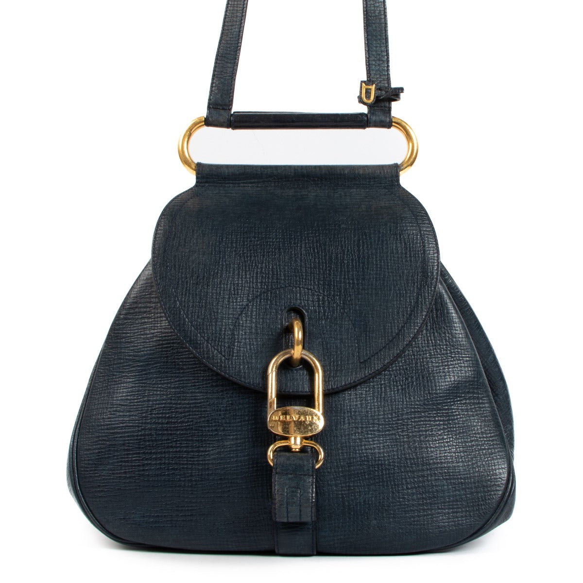 Delvaux Blue Cerceau GM Shoulder Bag