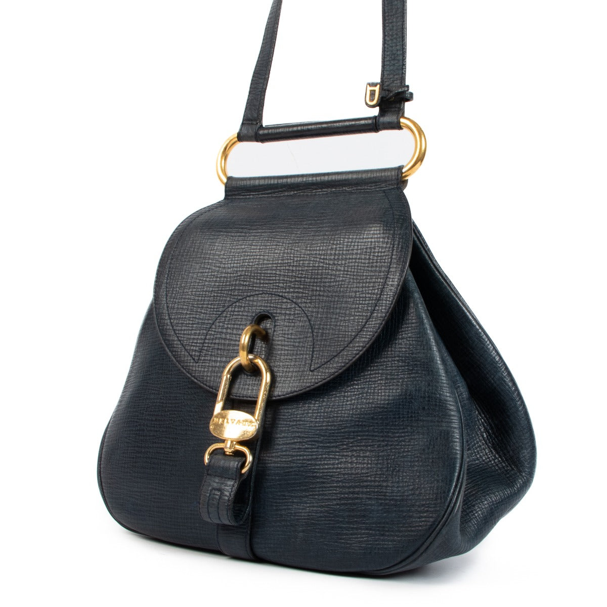 Delvaux Blue Cerceau GM Shoulder Bag