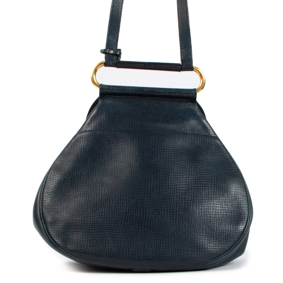 Delvaux Blue Cerceau GM Shoulder Bag