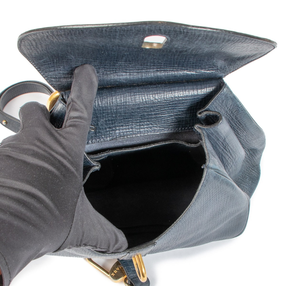Delvaux Blue Cerceau GM Shoulder Bag