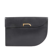 Delvaux Blue D-shaped Vintage Clutch