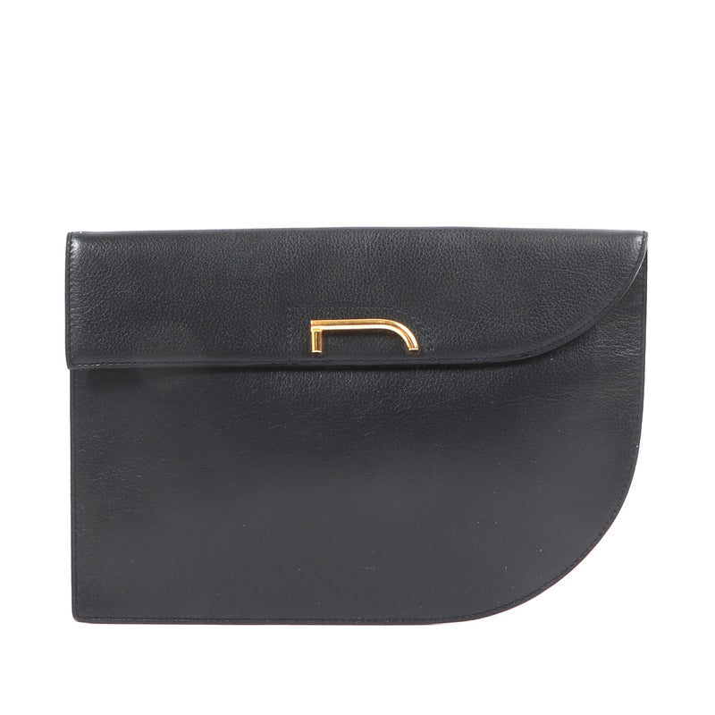 Delvaux Blue D-shaped Vintage Clutch
