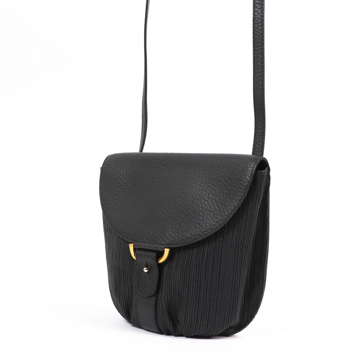 Delvaux Listrac PM Blue Toile De Cuir Bag
