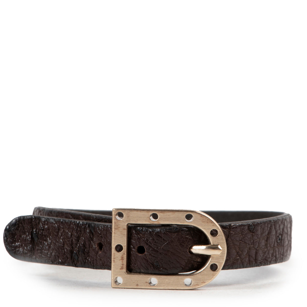Delvaux Brown Leather D Bracelet