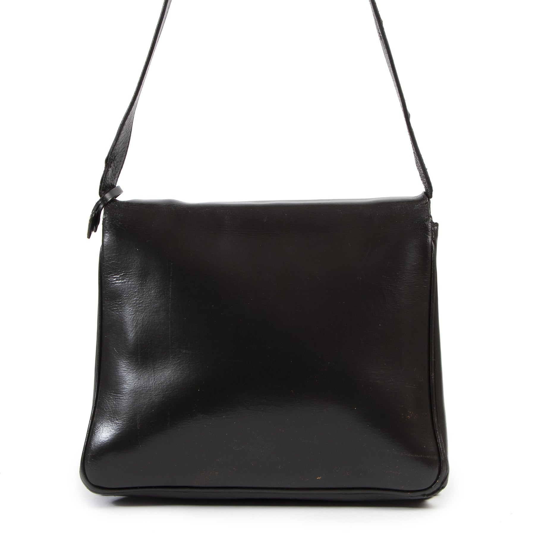 Authentieke Tweedehands Delvaux Brown Leather Brillant Crossbody Bag juiste prijs veilig online shoppen luxe merken webshop winkelen Antwerpen België mode fashion