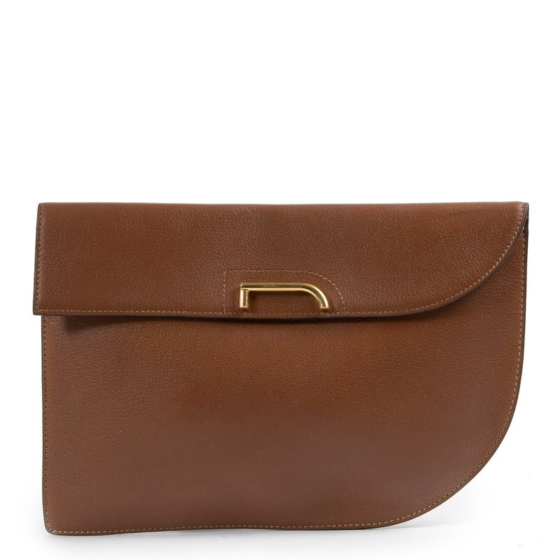 Delvaux Cognac Clutch online tegen de beste prijs