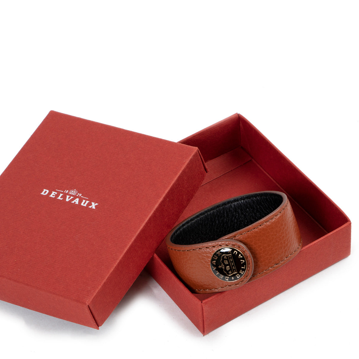 Delvaux Cognac Lederen Armband