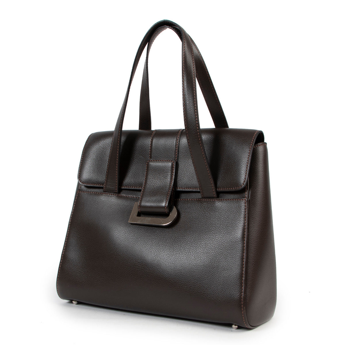 Delvaux Brown Reverie Top Handle Bag
