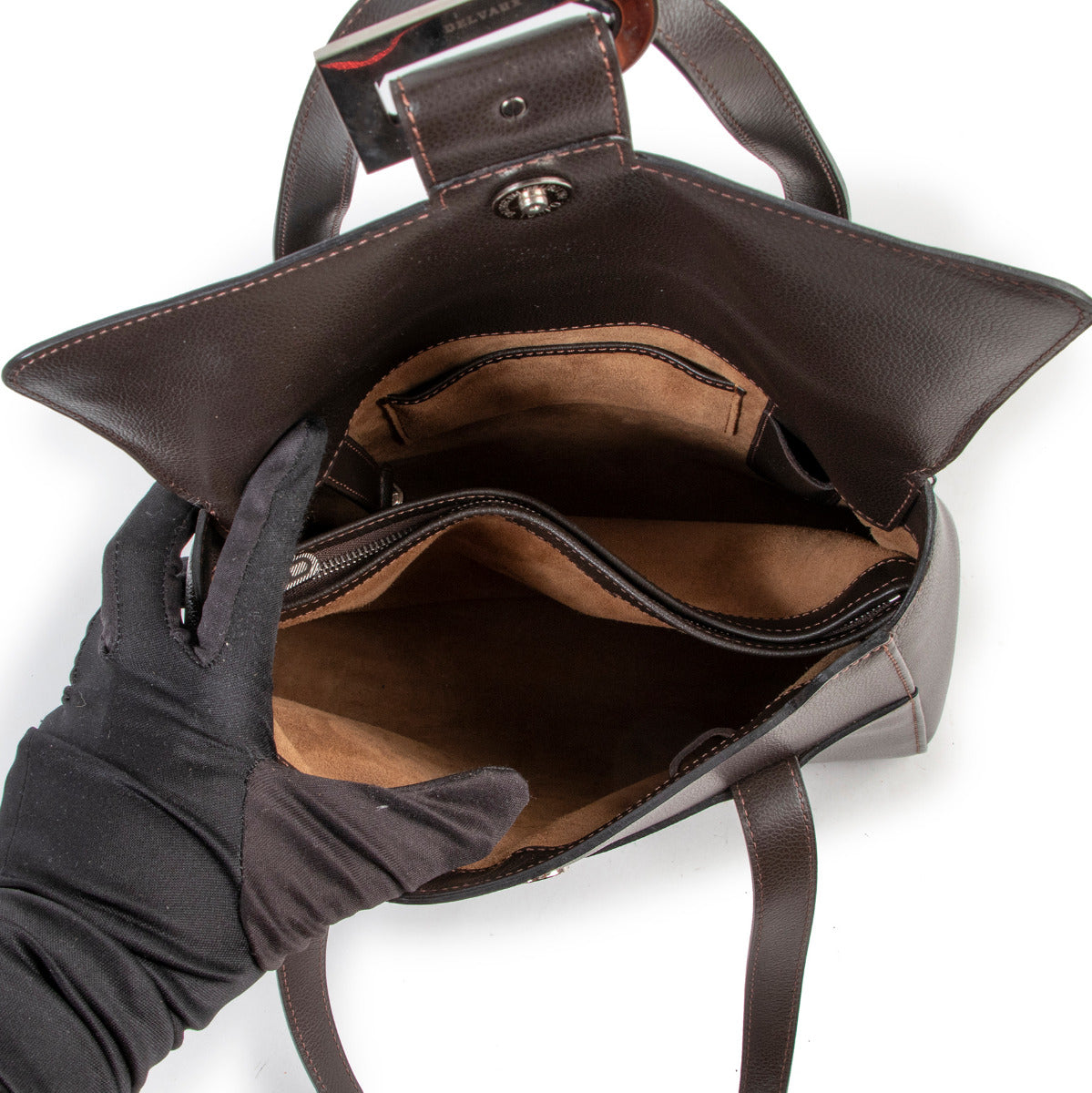 Delvaux Brown Reverie Top Handle Bag