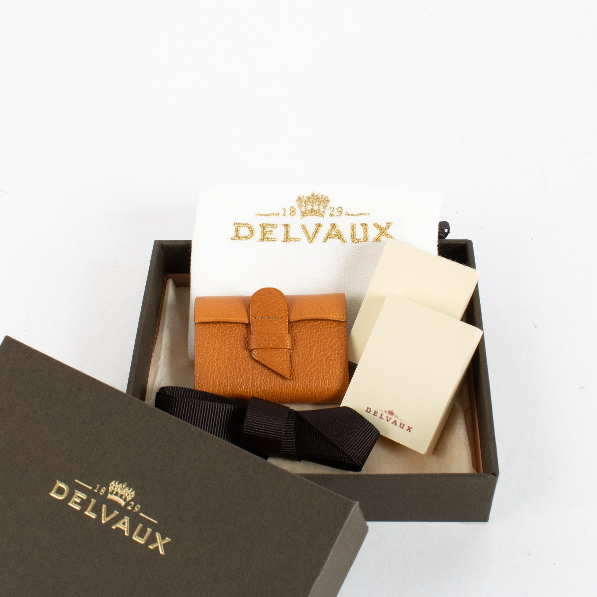Authentic Second Hand Delvaux Camel Mini Notebook Cover on Labellov.com