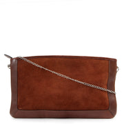Buy and sell your authentic designer Delvaux Rust Suede and Leather Clutch Bag