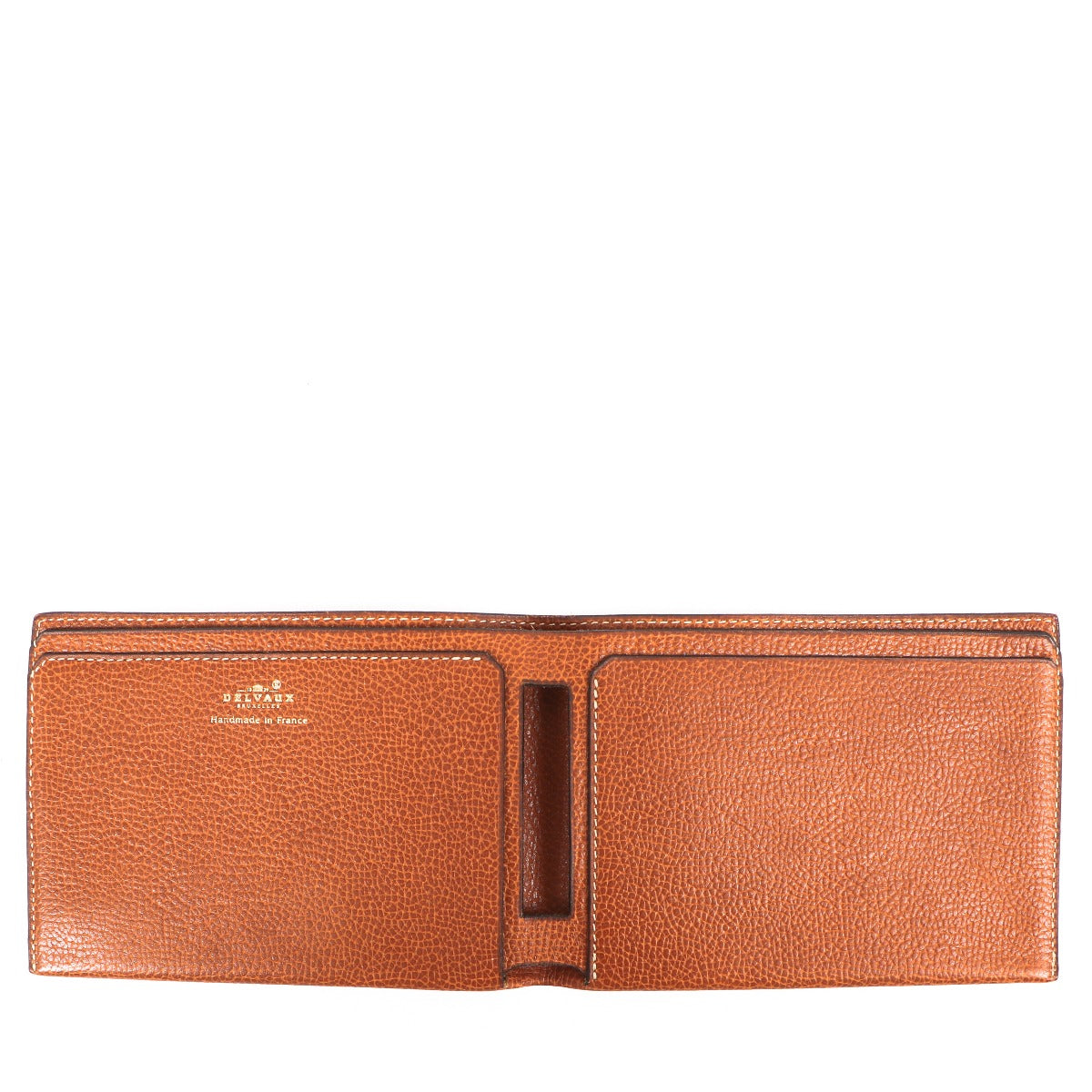 Delvaux Cognac Leather Bi-fold Wallet