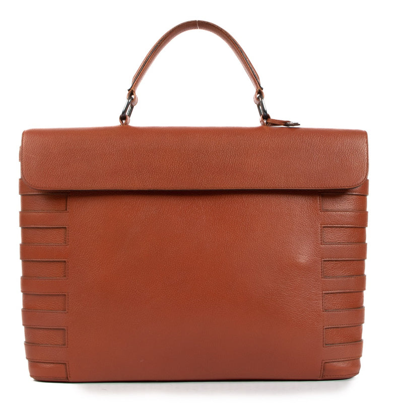 Delvaux Red Cèdre Briefcase