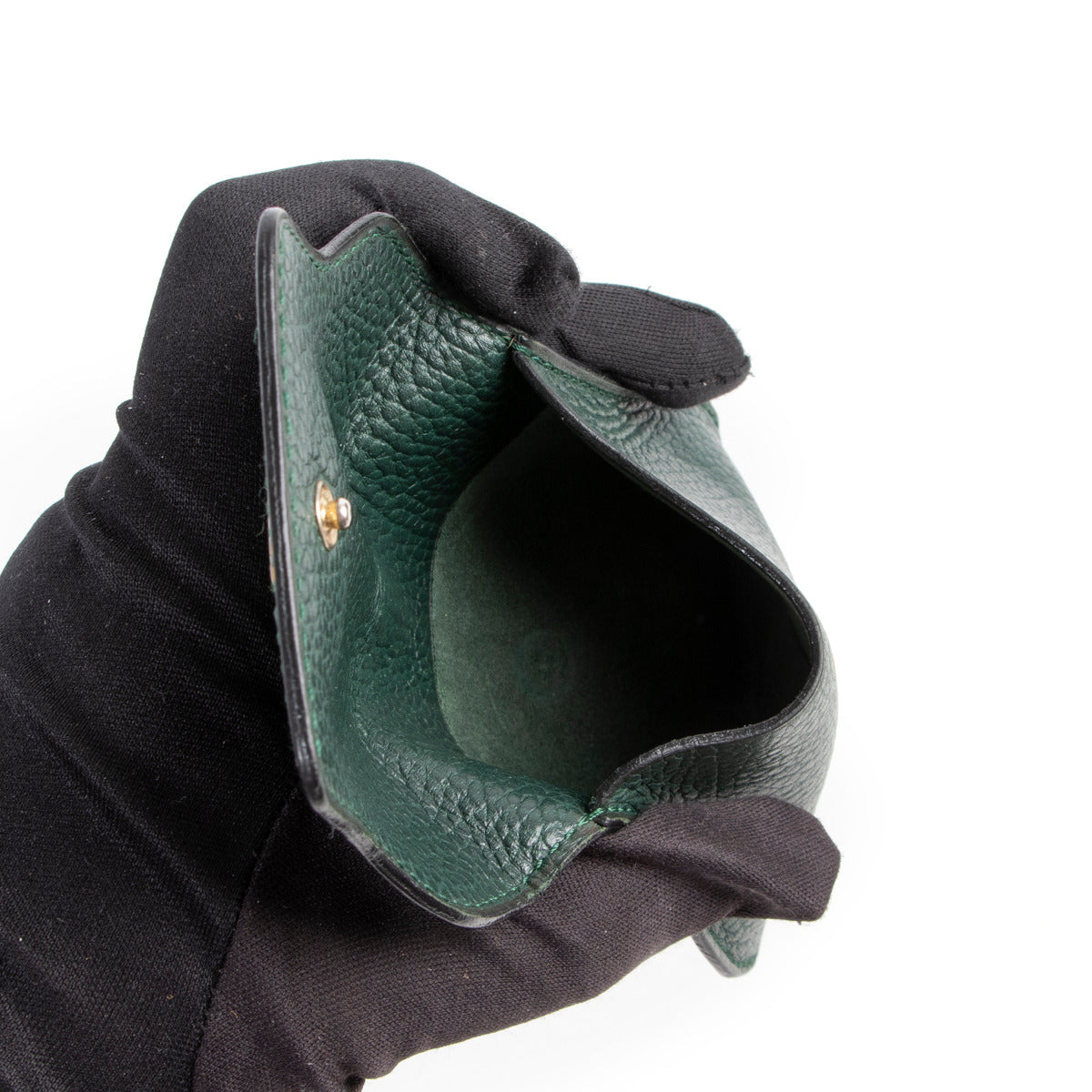Delvaux Green Diabolo PM Wallet