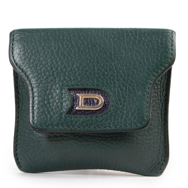 Delvaux Groene Diabolo PM Portemonnee