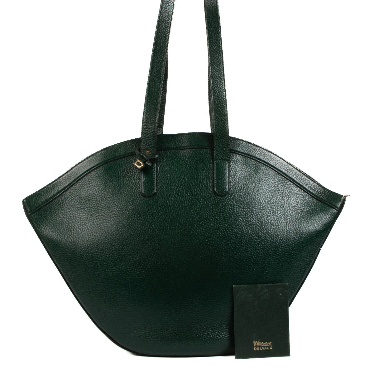 Delvaux Green Leather Large Tote Bag