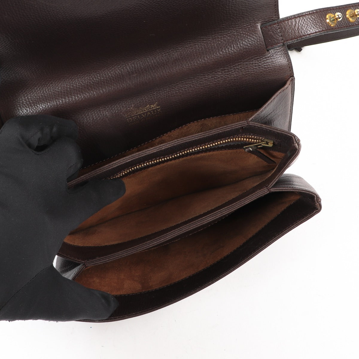 Sac bandoulière Delvaux vintage marron