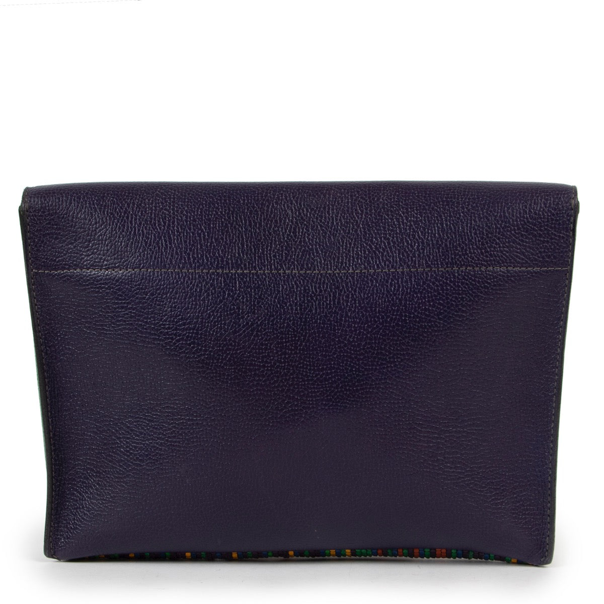 Shop safe online at Labellov in Antwerp this 100% authentic second hand Delvaux Multicolor Toile De Cuir Clutch