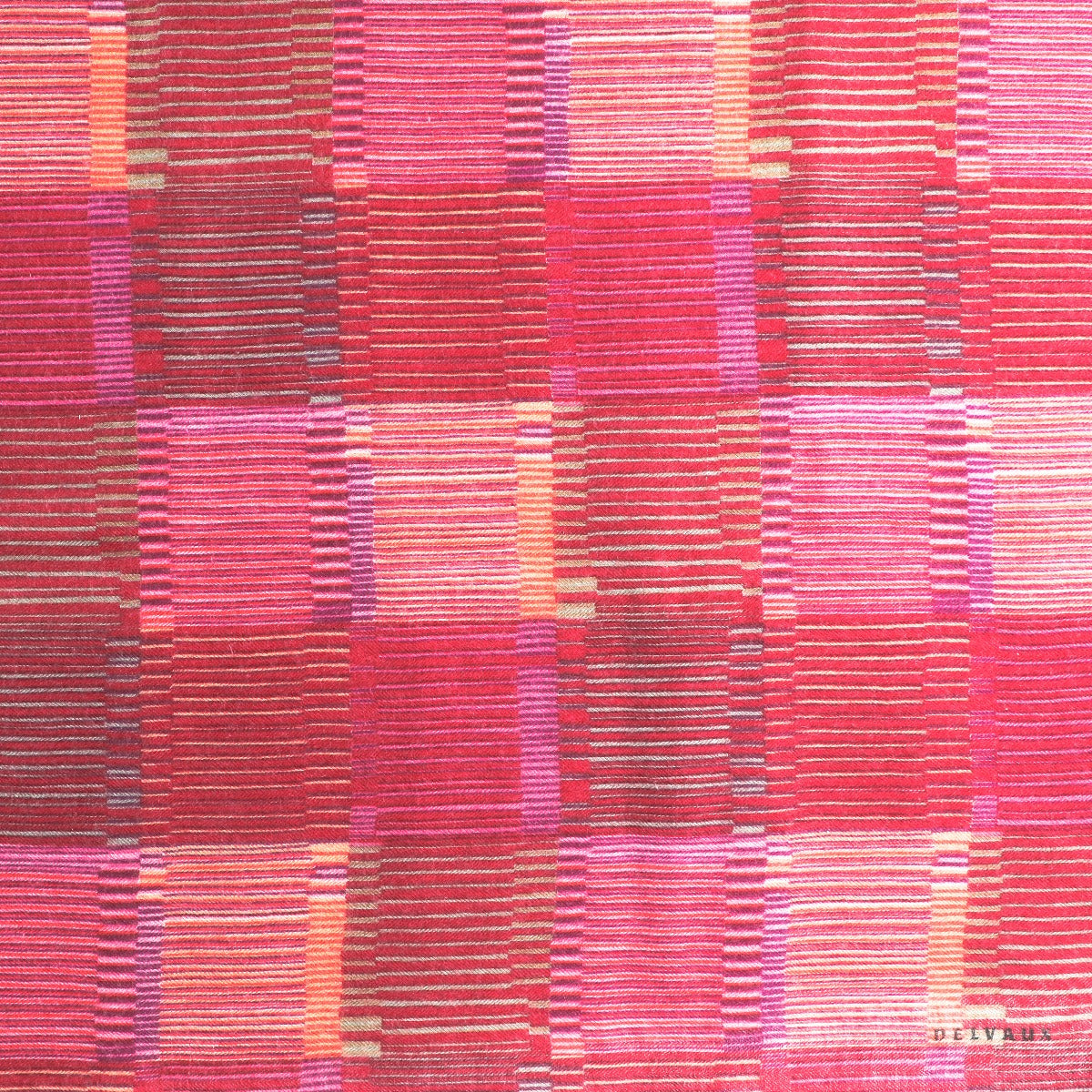 Delvaux Red Striped Cashmere & Silk Scarf