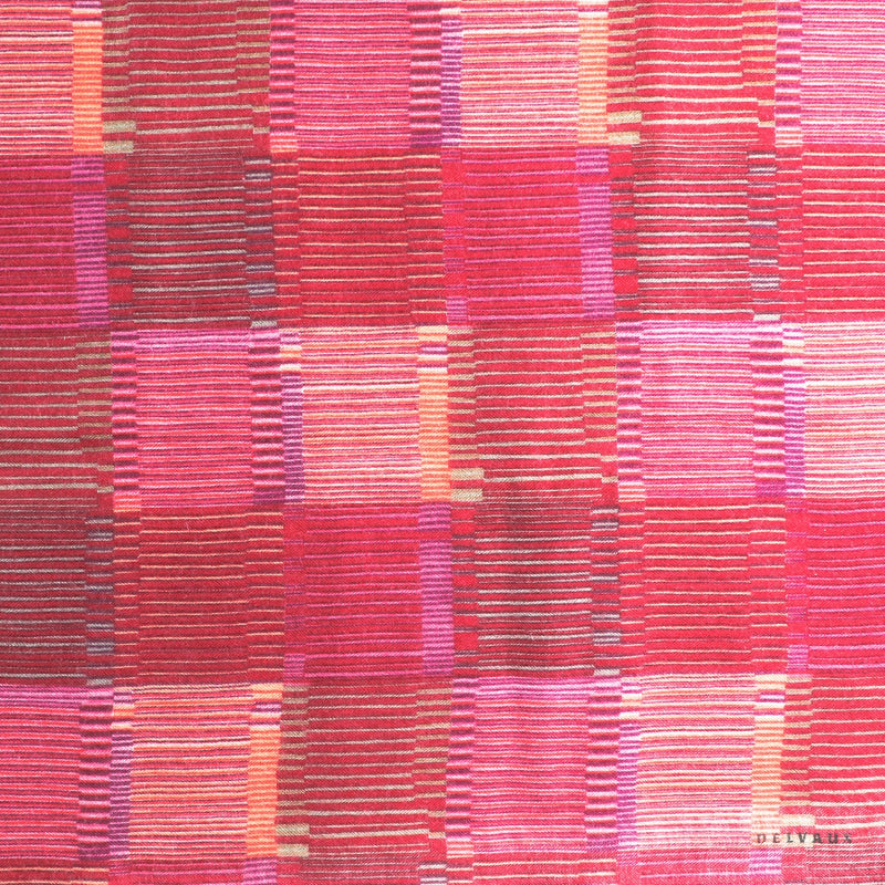 Delvaux Red Striped Cashmere & Silk Scarf