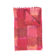 Delvaux Red Striped Cashmere & Silk Scarf