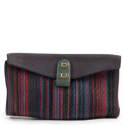 Authentic secondhand Delvaux Multicolor Toile De Cuir Clutch designer bags fashion luxury vintage webshop safe secure online shopping