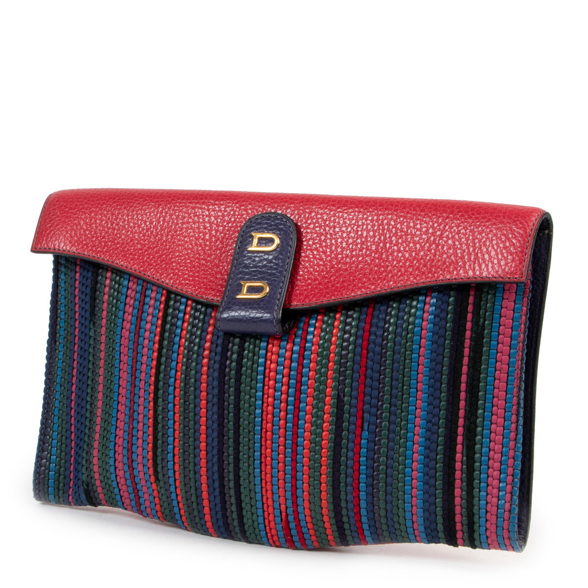 Delvaux Multicolor Toile De Cuir Clutch