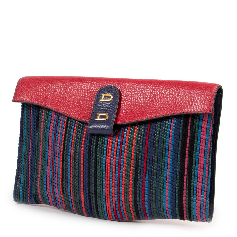 Delvaux Multicolor Toile De Cuir Clutch