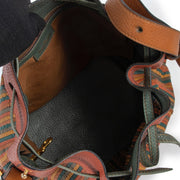 Shop safe online at Labellov in Antwerp this 100% authentic second hand Delvaux Multicolor Toile De Cuir Bucket Bag