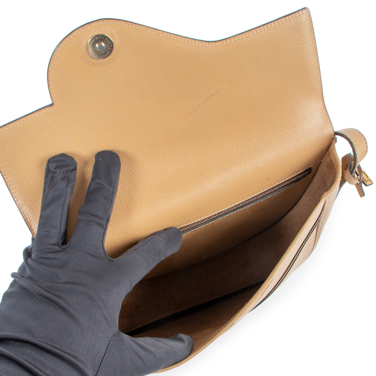 Delvaux Beige Leather Vintage Crossbody Bag