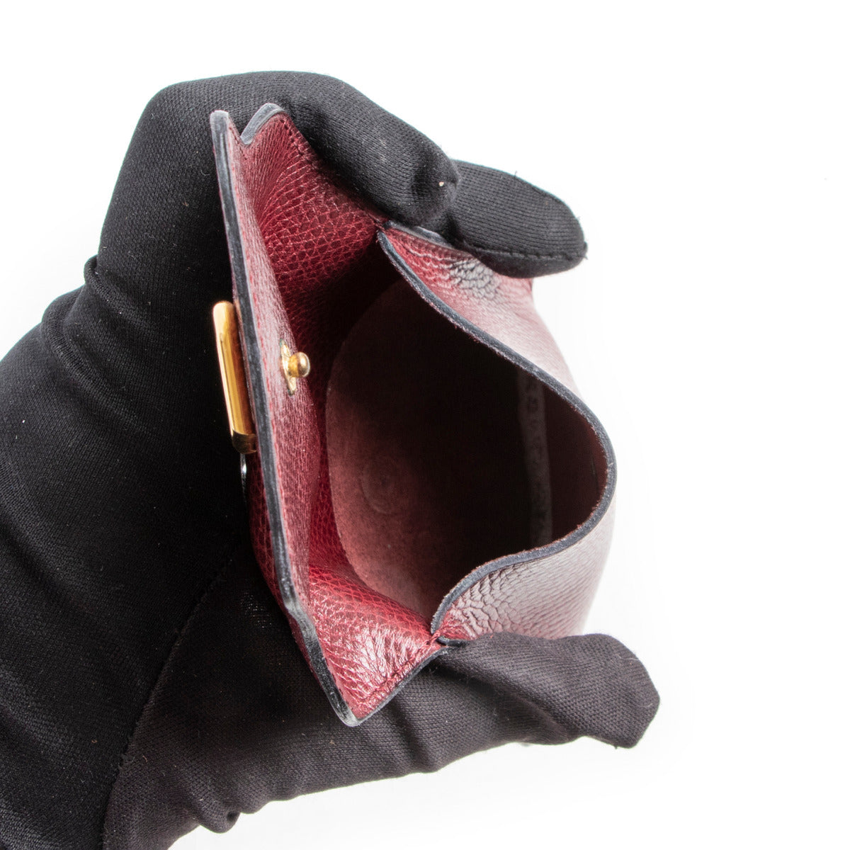 Delvaux Burgundy Diabolo PM Portemonnee
