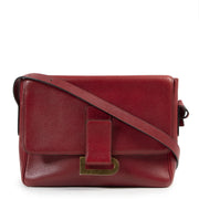 Authentieke Tweedehands Delvaux Red Poirier Shoulder Bag juiste prijs veilig online shoppen luxe merken webshop winkelen Antwerpen België mode fashion