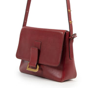 Authentieke Tweedehands Delvaux Red poirier Shoulder Bag juiste prijs veilig online shoppen luxe merken webshop winkelen Antwerpen België mode fashion