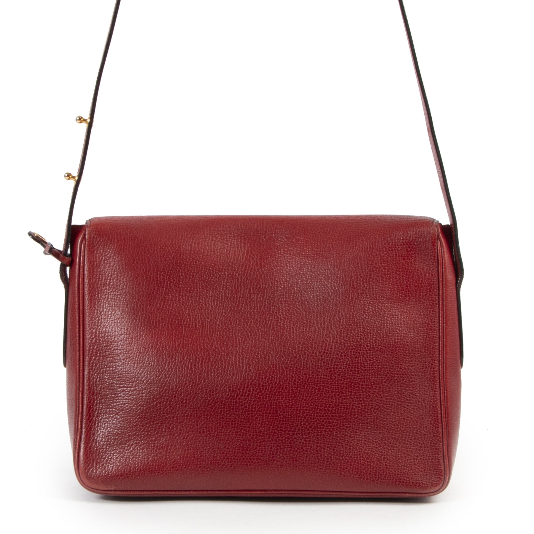 Authentic secondhand Delvaux Red poirier Shoulder Bag designer bags fashion luxury vintage webshop safe secure online shopping