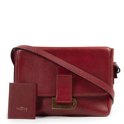 Authentic secondhand Delvaux Red poirier Shoulder Bag designer bags fashion luxury vintage webshop safe secure online shopping