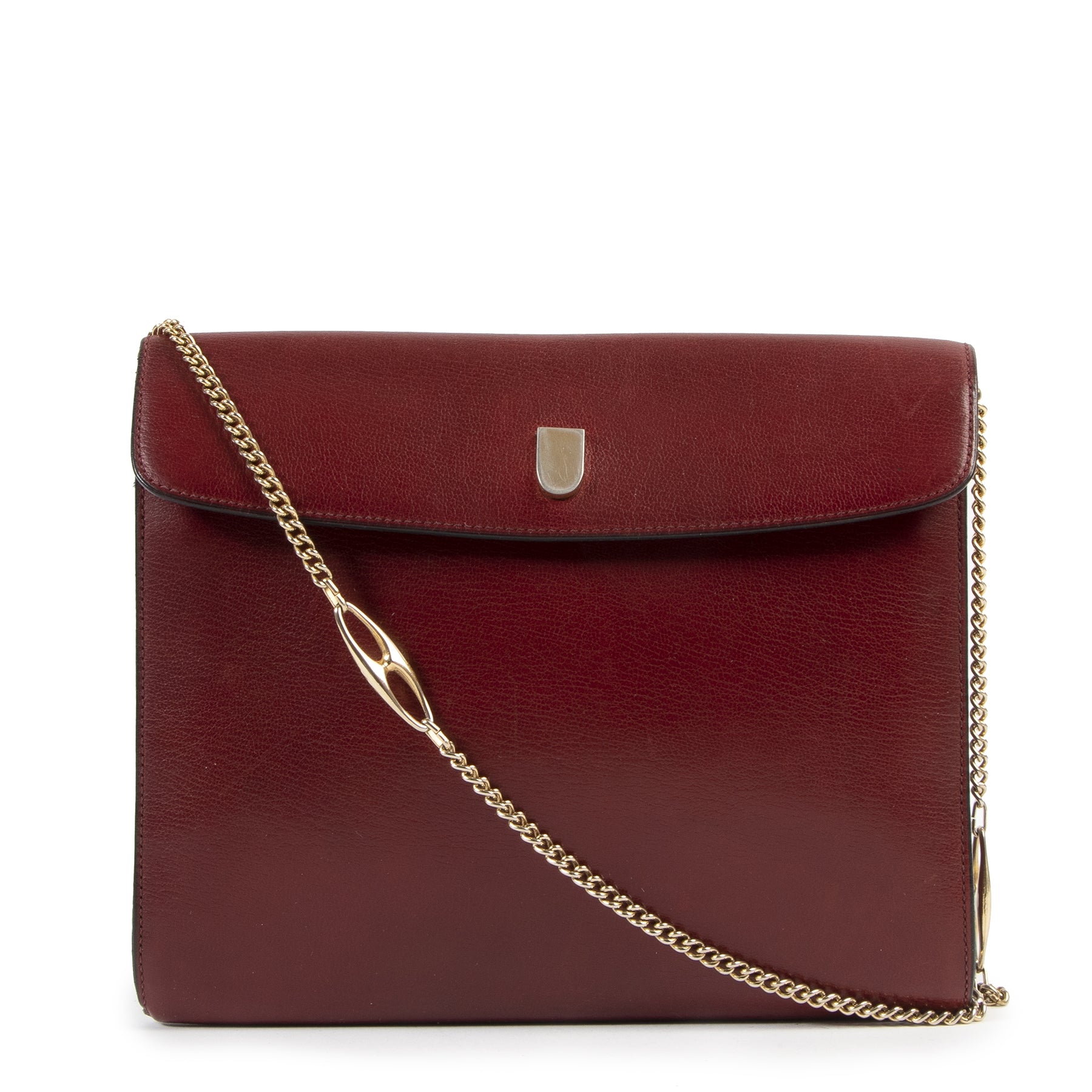 Delvaux Bordeaux Vintage Clutch Bag
