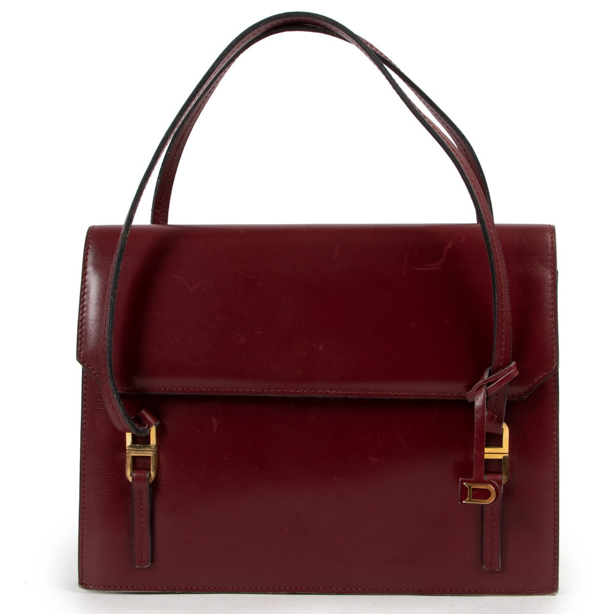 Delvaux Burgundy Top Handle