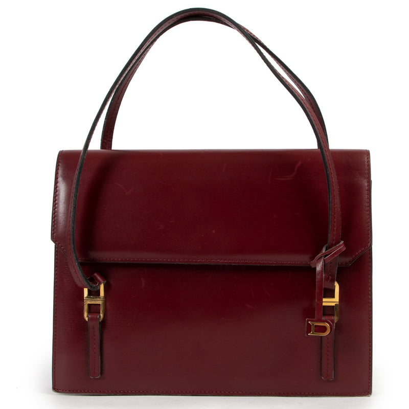 Delvaux Burgundy Top Handle