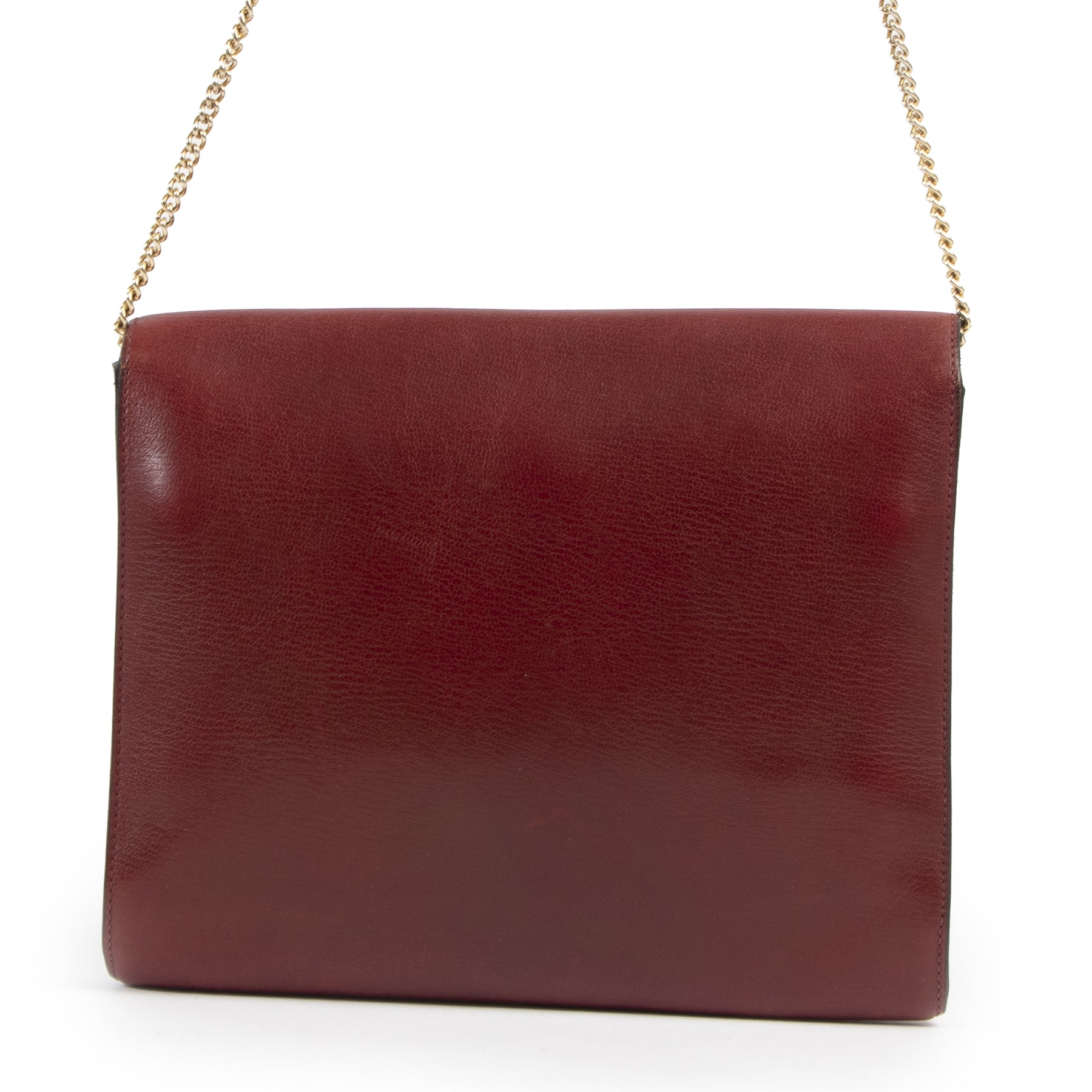 Delvaux Bordeaux Vintage Clutch Bag
