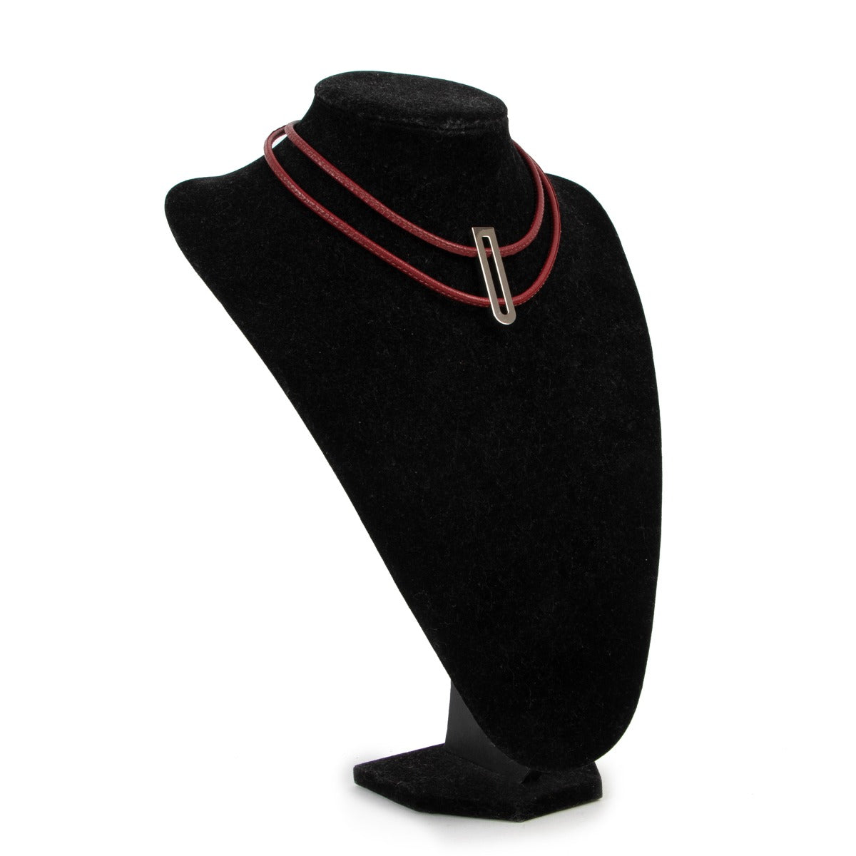 Delvaux Burgundy Necklace Rosso now available at Labellov. vintage and secondhand delvaux or other designer brands